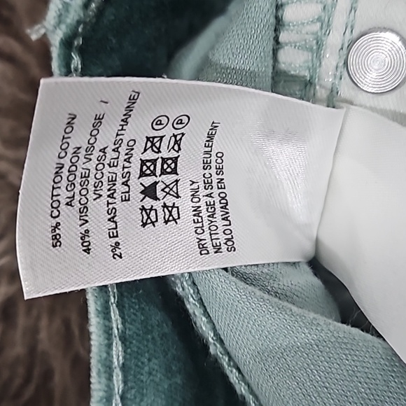 Lucky Brand Green Silk Like Mid Rise Skinny Ava Pants - Picture 5 of 7